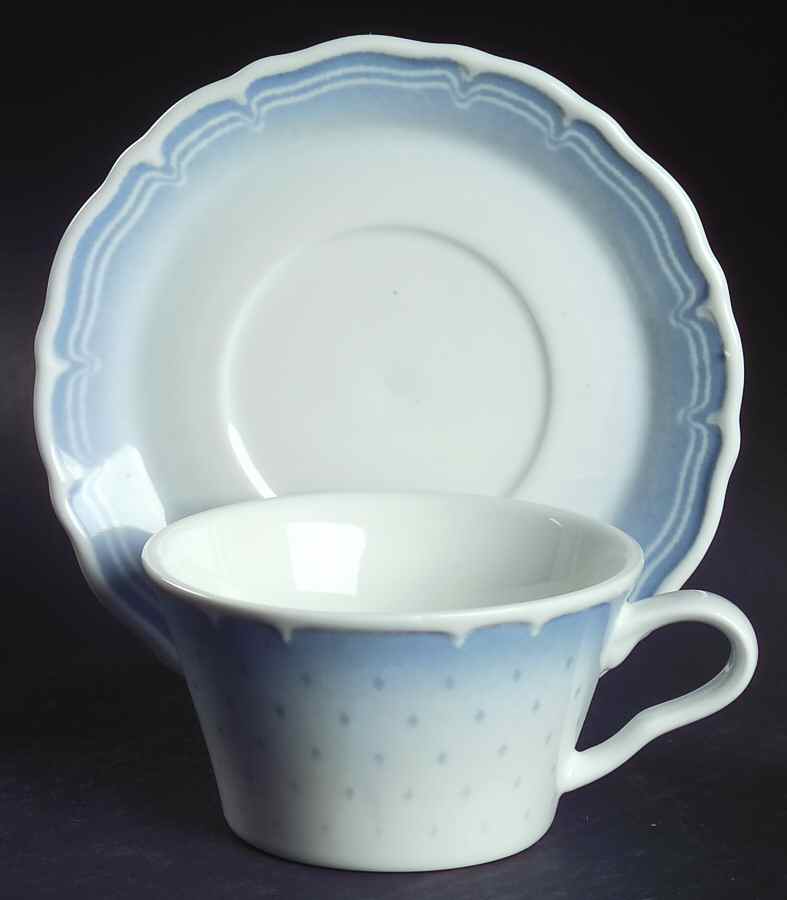 Vintage Chic Flat Cup & Saucer Set by Royal Worcester-1