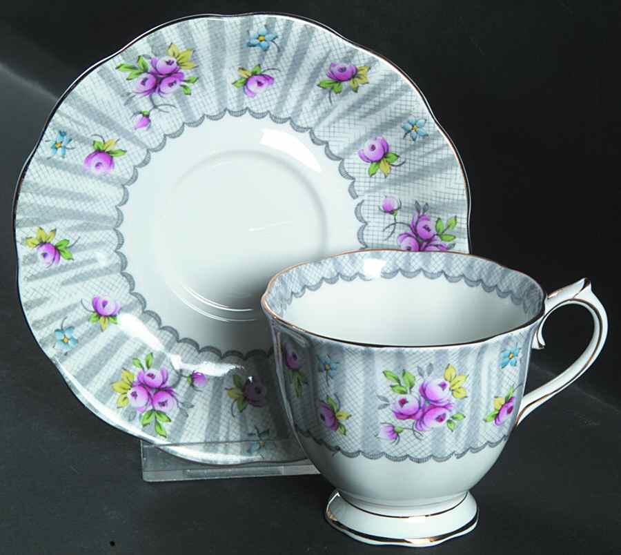 Debutante Footed Cup & Saucer Set by Royal Albert-1