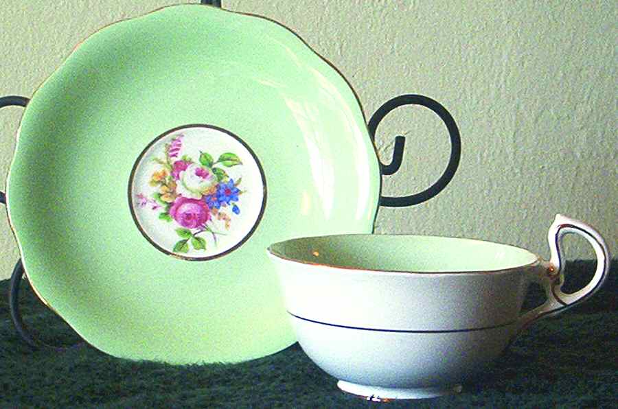 437 Footed Cup & Saucer Set by Royal Standard-1