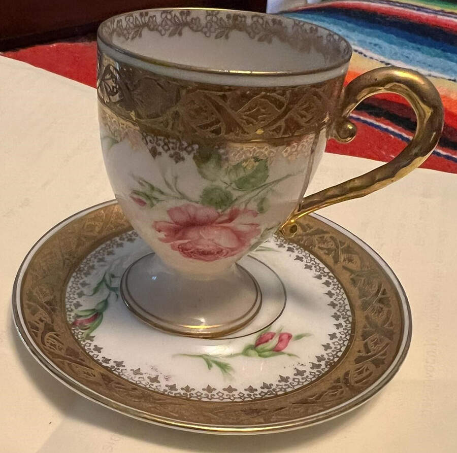ROB347 Footed Demitasse Cup & Saucer Set by Royal Bayreuth-1