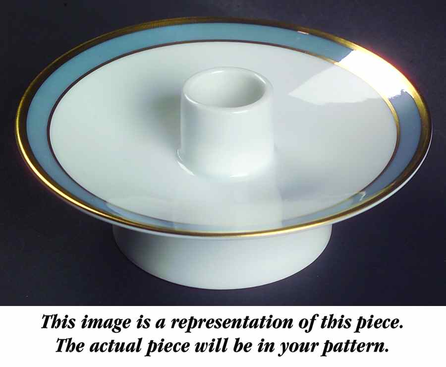 Crystalline Blue Single Light Candlestick by Rosenthal - Continental-1