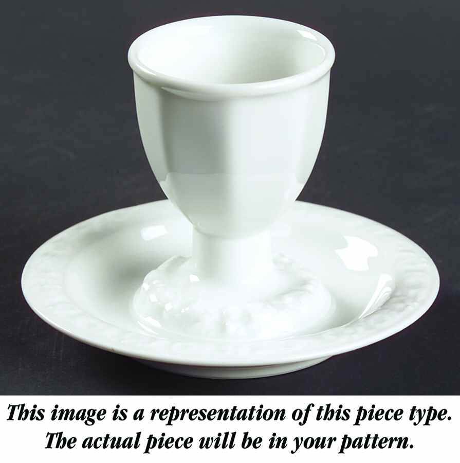 Flowers (Maria Stamp) Egg Cup with Attached Underplate by Rosenthal - Continental-1