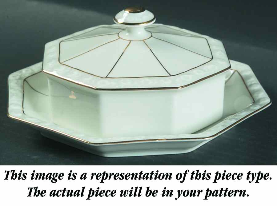 Monticello Orange Round Covered Butter by Rosenthal - Continental-1