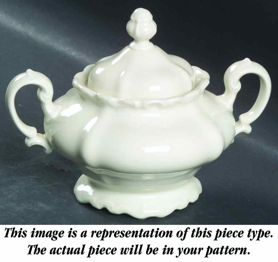 Pompadour White Sugar Bowl & Lid by Rosenthal - Continental-1