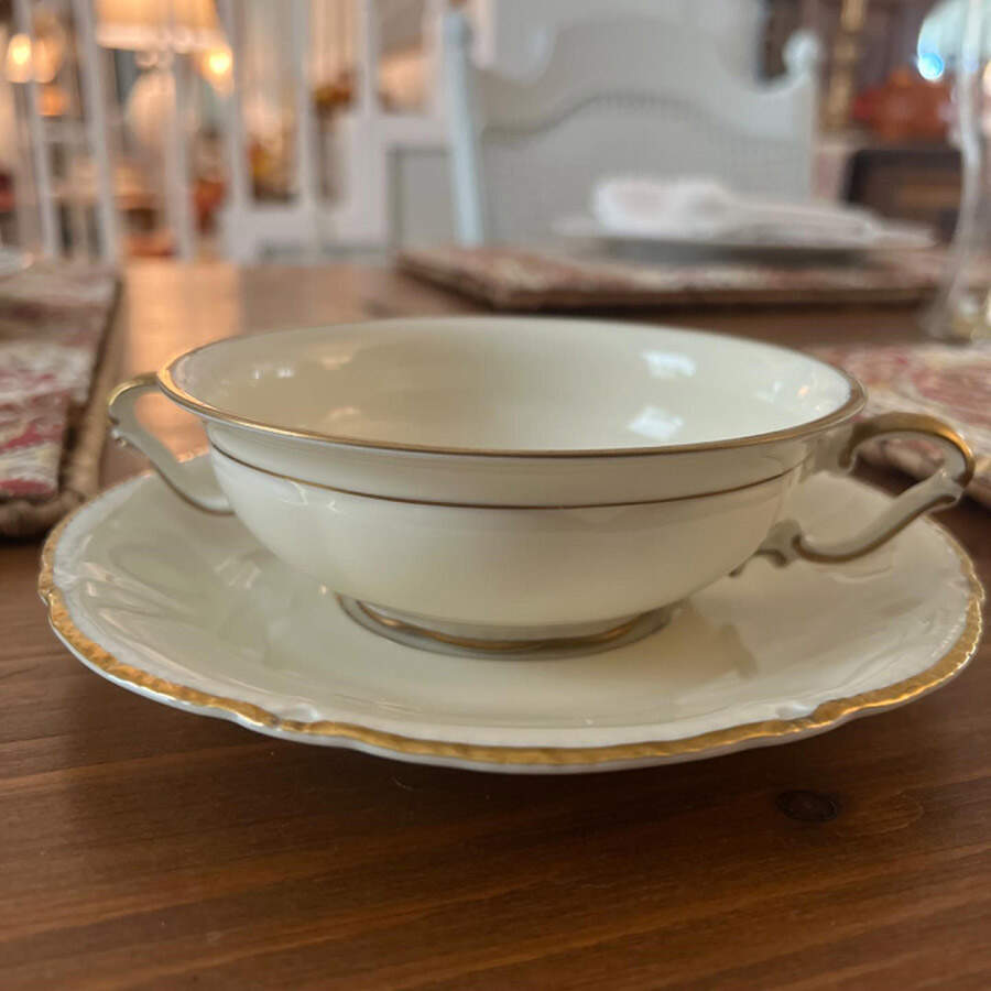 2005 Flat Cream Soup Bowl & Saucer Set by Rosenthal - Continental-1