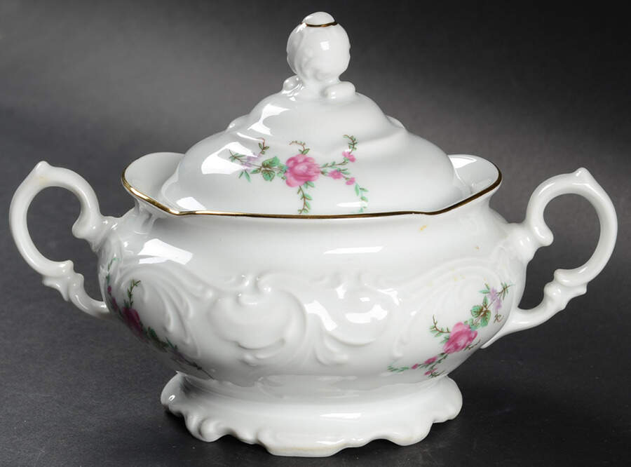 RKT23 Sugar Bowl & Lid by Royal Kent (Poland)-1