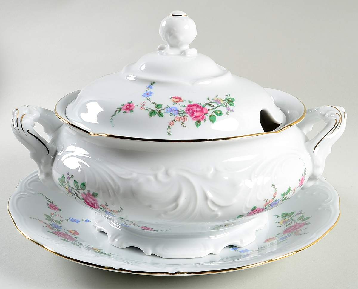 RKT23 Tureen & Lid w/Underplate by Royal Kent (Poland)-1