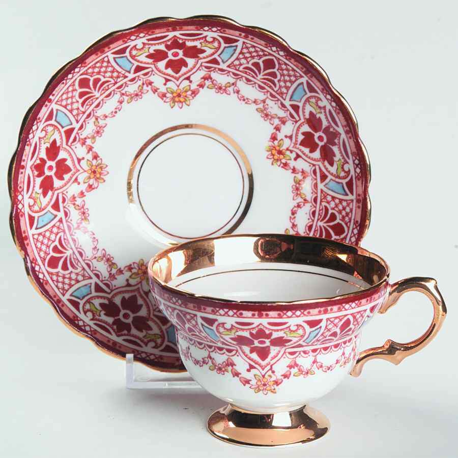 4205HF Footed Cup & Saucer Set by Rosina-Queens-1