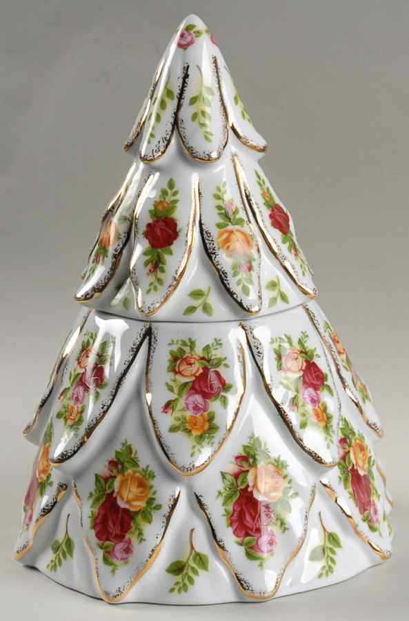 Old Country Roses (Holiday Giftware) Treat Jar & Lid by Royal Albert-1