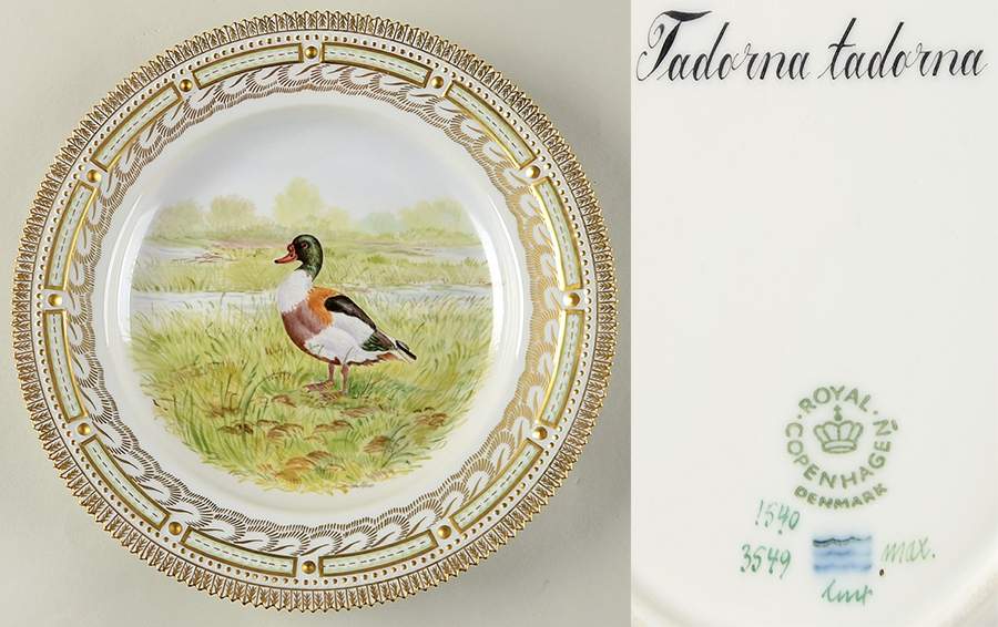 Flora Danica Game Series (Birds) Feathered Dinner Plate-Tadorna tadorna/Shelduck by Royal Copenhagen-1