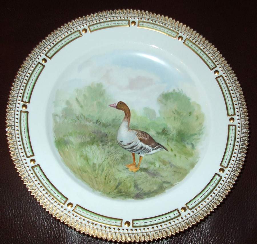 Flora Danica Game Series (Birds) Bird Dinner Plate-Anser albiprons/Goose by Royal Copenhagen-1