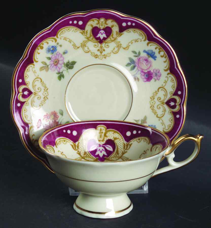 Ardalt Footed Demitasse Cup & Saucer Set by Royal Bayreuth-1
