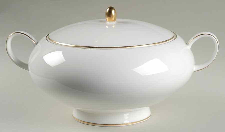 Symmetry Gold Round Covered Vegetable by Royal Doulton-1