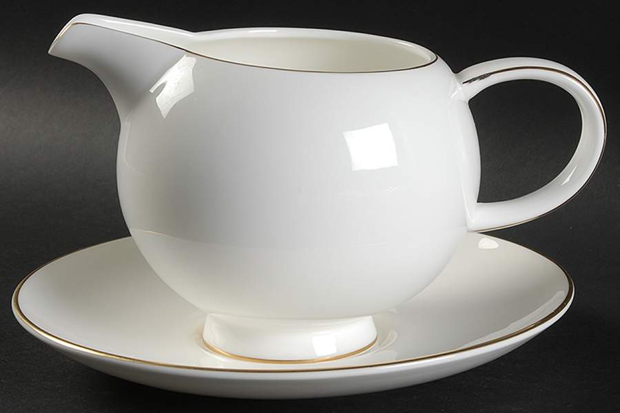 Symmetry Gold Gravy Boat & Underplate by Royal Doulton-1