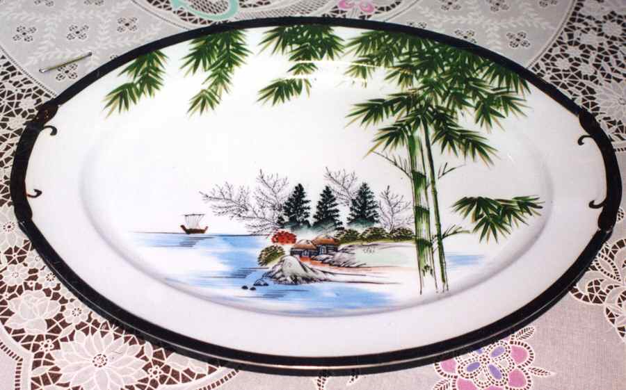 RIZ1 14" Oval Serving Platter by Ritz China-1