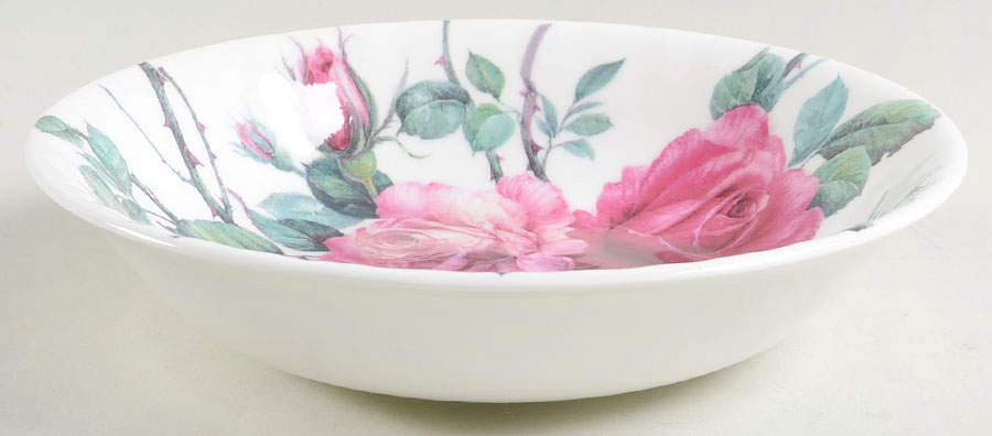 English Rose (Ribbed, No Trim) Coupe Cereal Bowl by Roy Kirkham-1