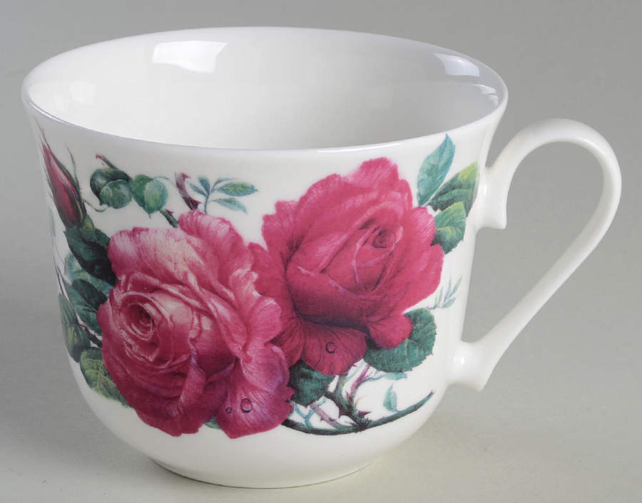 English Rose (Ribbed, No Trim) Breakfast Cup by Roy Kirkham-1