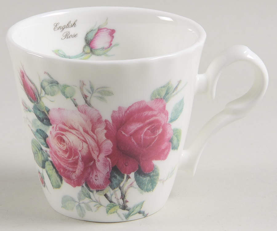English Rose (Ribbed, No Trim) Flat Demitasse Cup by Roy Kirkham-1