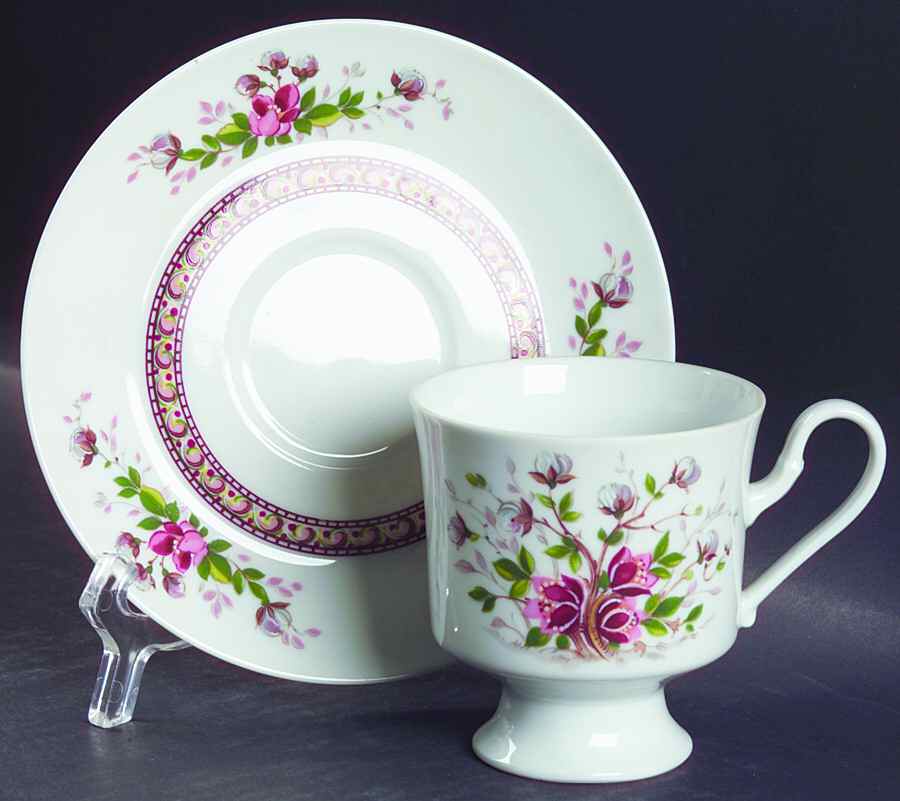 ROT231 Footed Cup & Saucer Set by Royal Tettau-1