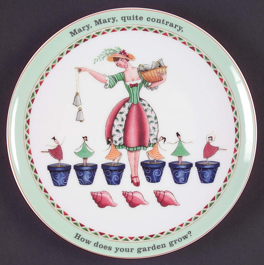 Nursery Rhymes Salad/Dessert Plate by Royal Worcester-1