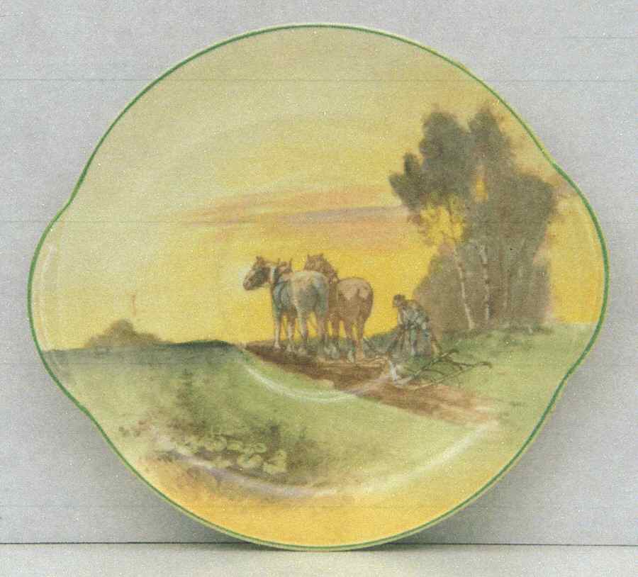 Ploughing Handled Cake Plate by Royal Doulton-1
