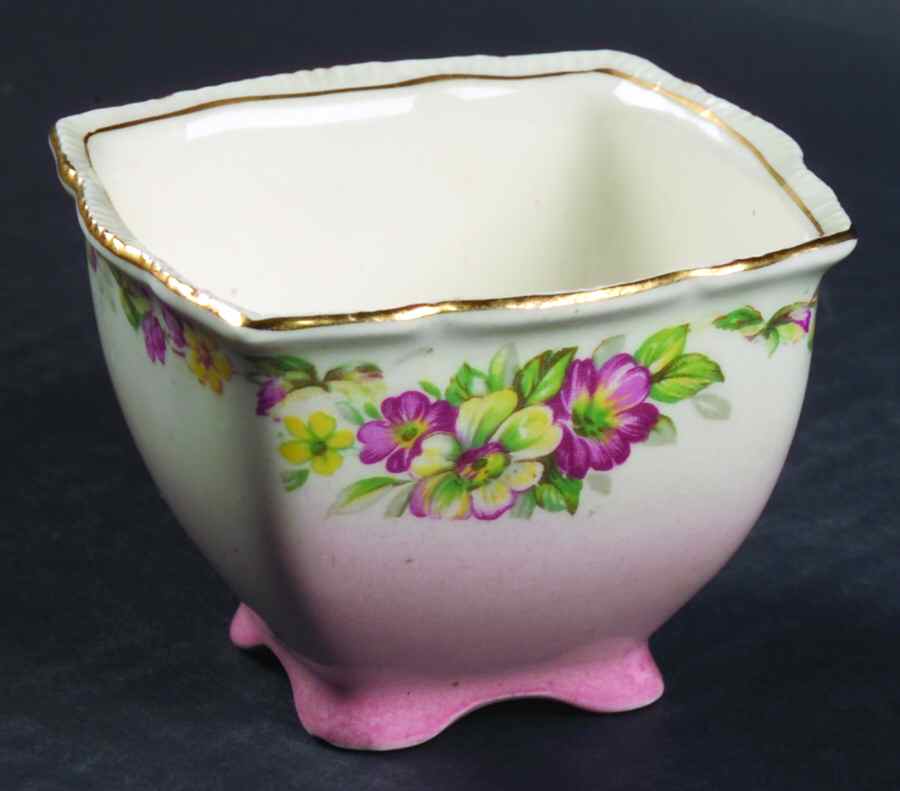 Apple Blossom Pink Open Sugar Bowl by Royal Winton-1