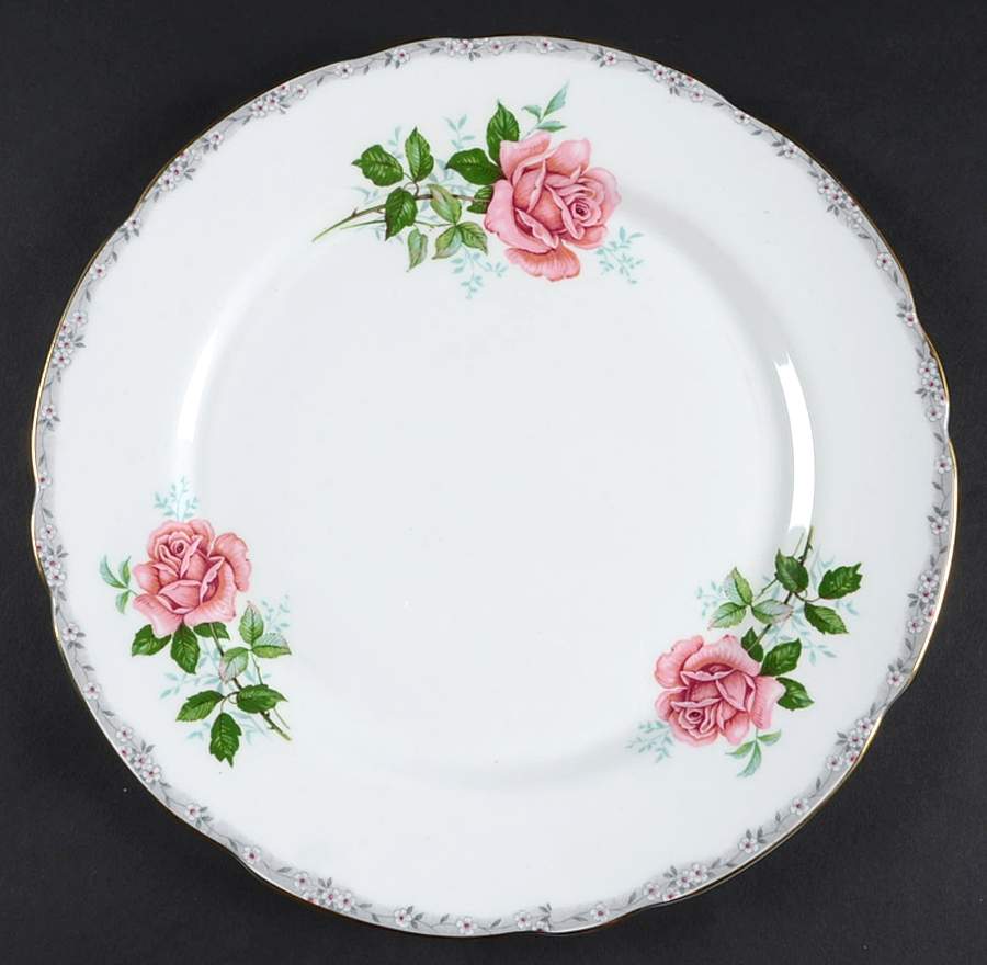 Roses To Remember (Pink, Scalloped) Dinner Plate by Royal Stafford-1