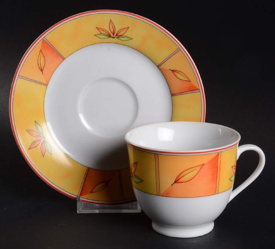 Bozen Footed Cup & Saucer Set by R & B Germany-1