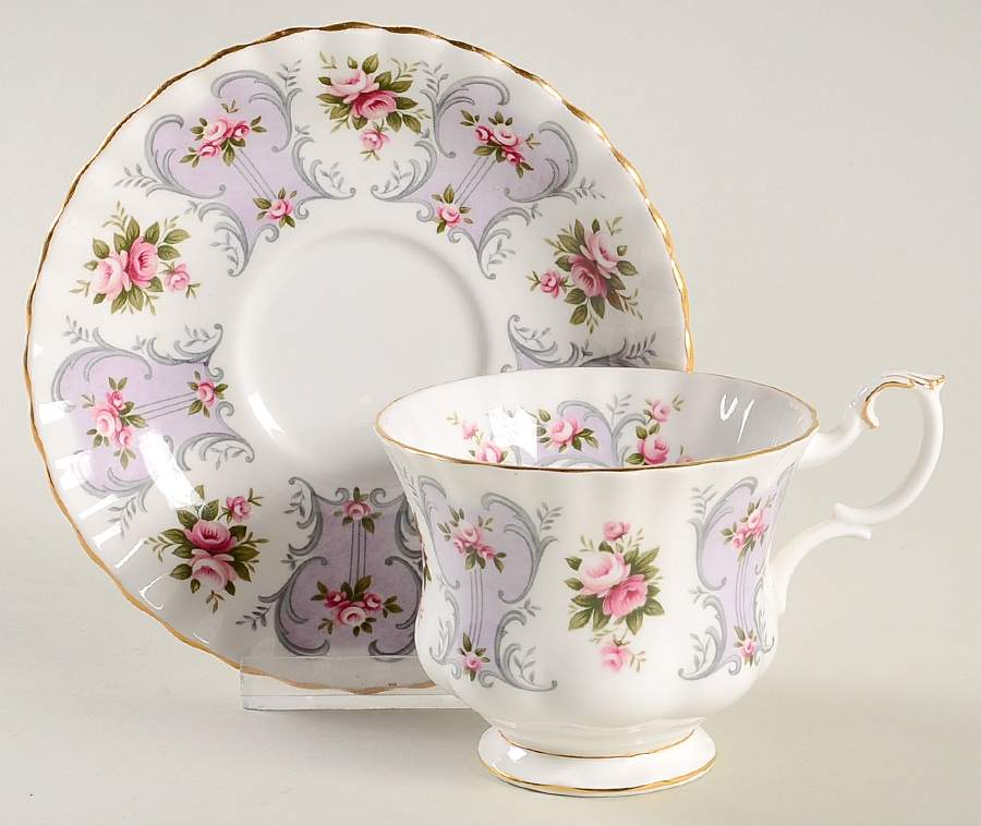 Love Story Series Footed Cup & Saucer Set by Royal Albert-1