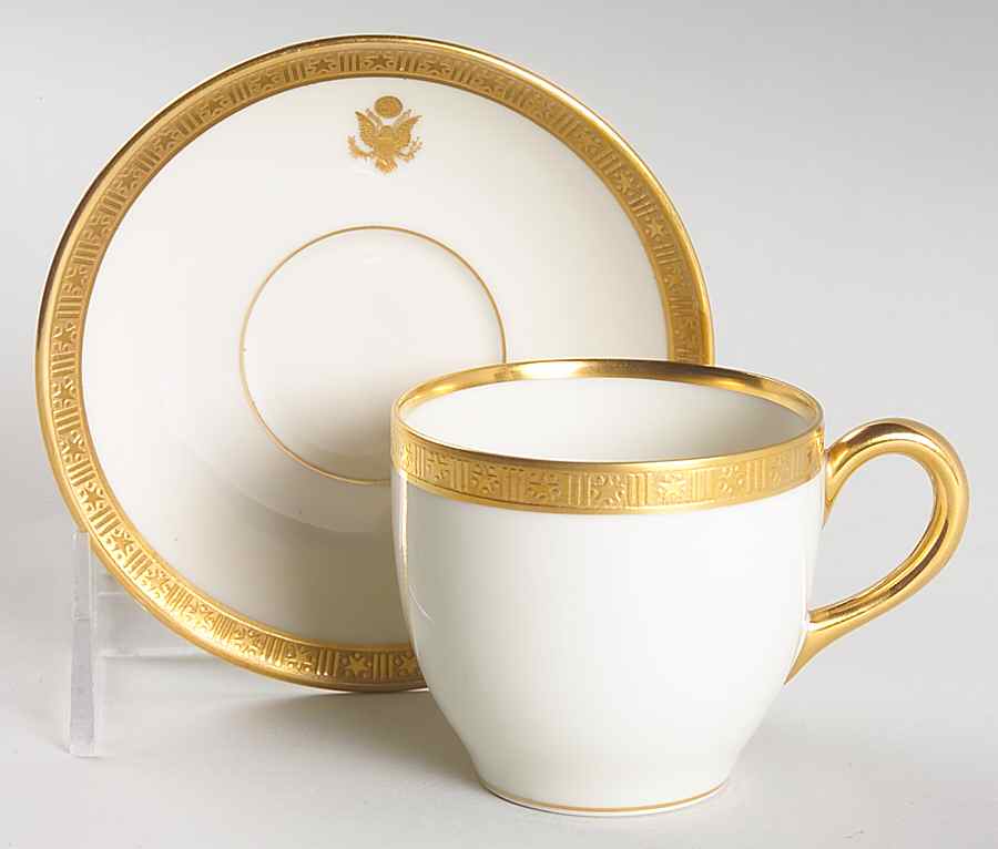 ROY10 Flat Demitasse Cup & Saucer Set by Royal York (Germany)-1