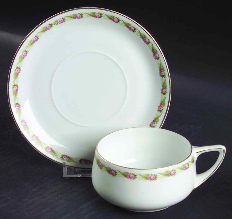 1244 Flat Cup & Saucer Set by Rosenthal - Continental-1