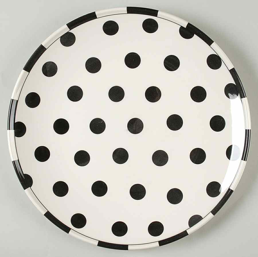 Monochrome Dots Dinner Plate by Royal Stafford-1