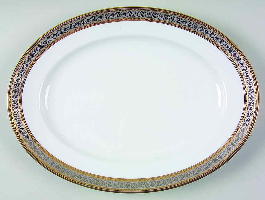 Duchess White (Aida Shape) 12" Oval Serving Platter by Rosenthal - Continental-1