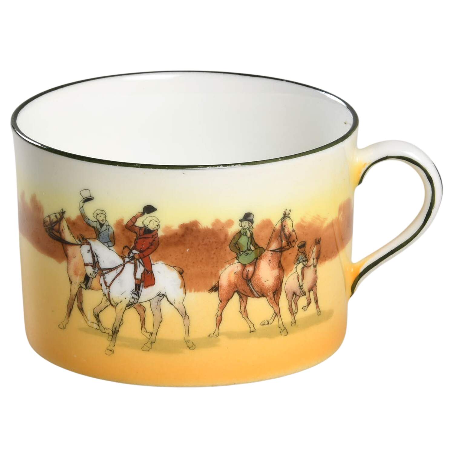 Hunting (John Peel, Earthenware) Cup for Dessert Plate & Cup Set by Royal Doulton-1