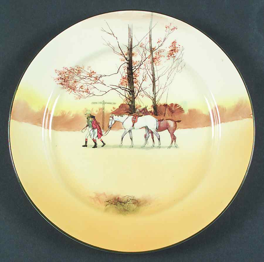 Hunting (John Peel, Earthenware) Dinner Plate by Royal Doulton-1