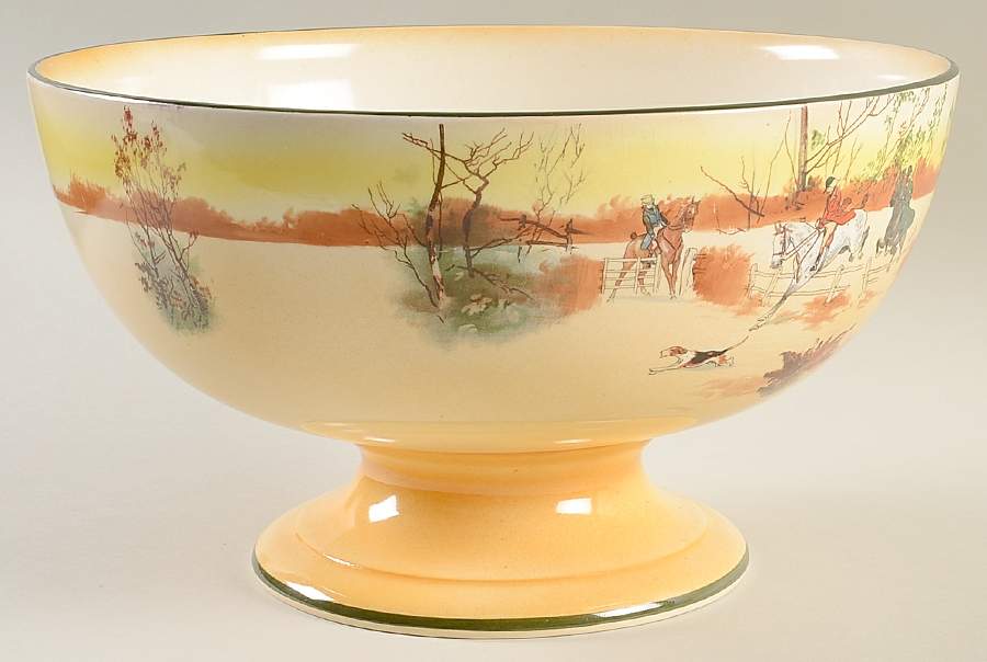 Hunting (John Peel, Earthenware) Punch Bowl by Royal Doulton-1