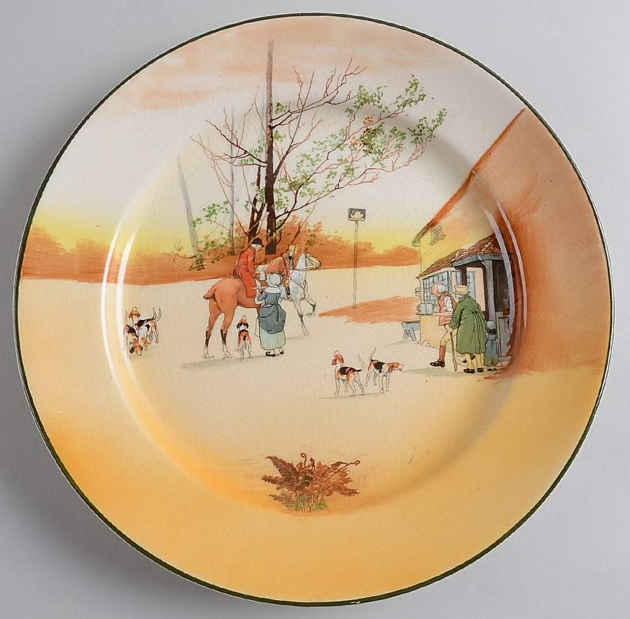 Hunting (John Peel, Earthenware) Dinner Plate by Royal Doulton-1