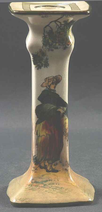 Gleaners and Gypsies 6" Candlestick by Royal Doulton-1