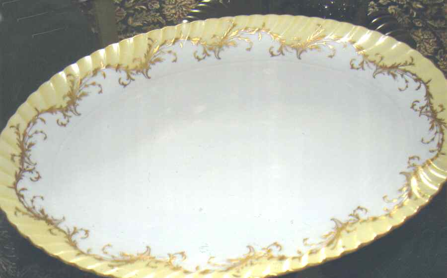 Elegance Yellow 12" Oval Serving Platter by Royal Tettau-1