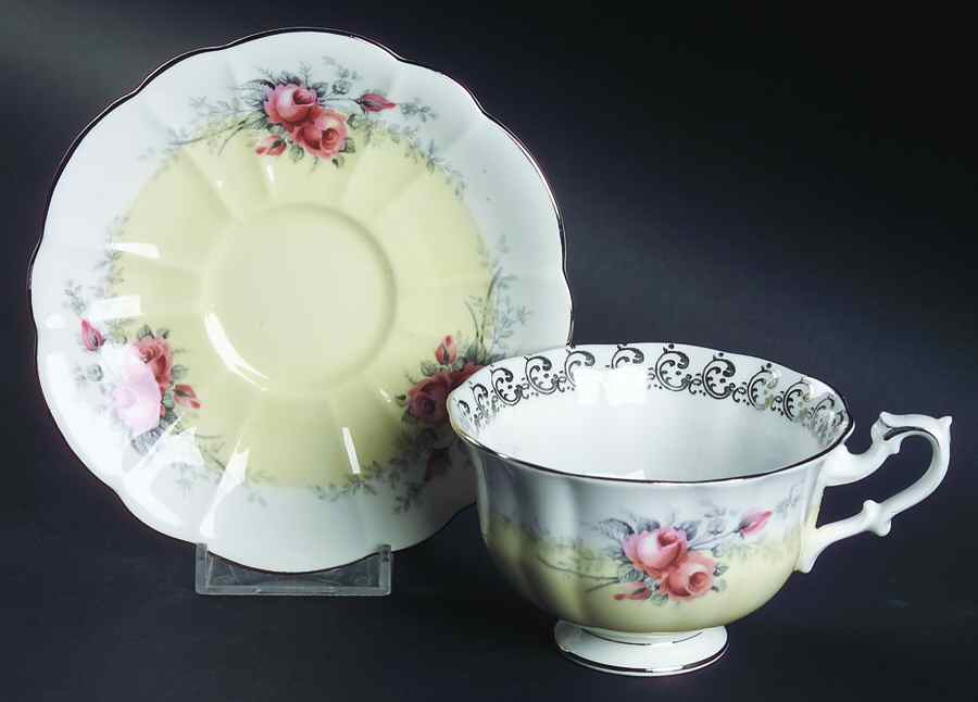 Rose Marie Series Footed Cup & Saucer Set by Royal Albert-1
