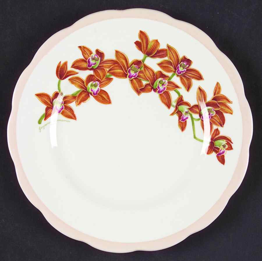 Orchids of Merit Bread & Butter Plate by Roslyn (England)-1
