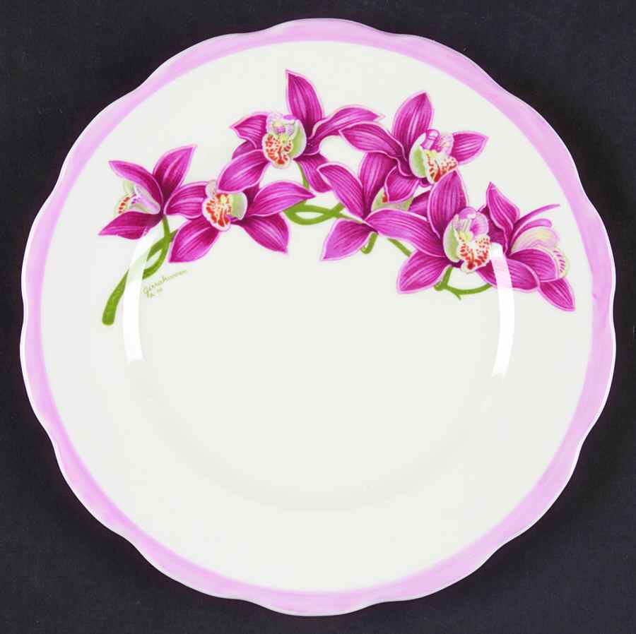 Orchids of Merit Bread & Butter Plate by Roslyn (England)-1