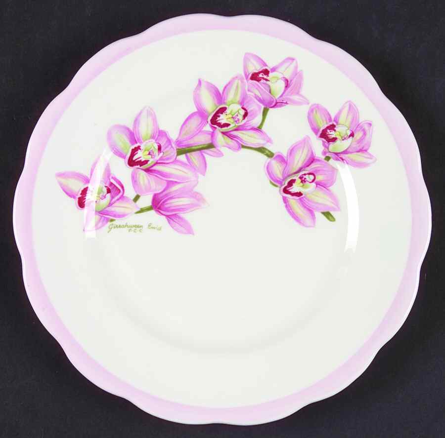 Orchids of Merit Bread & Butter Plate by Roslyn (England)-1