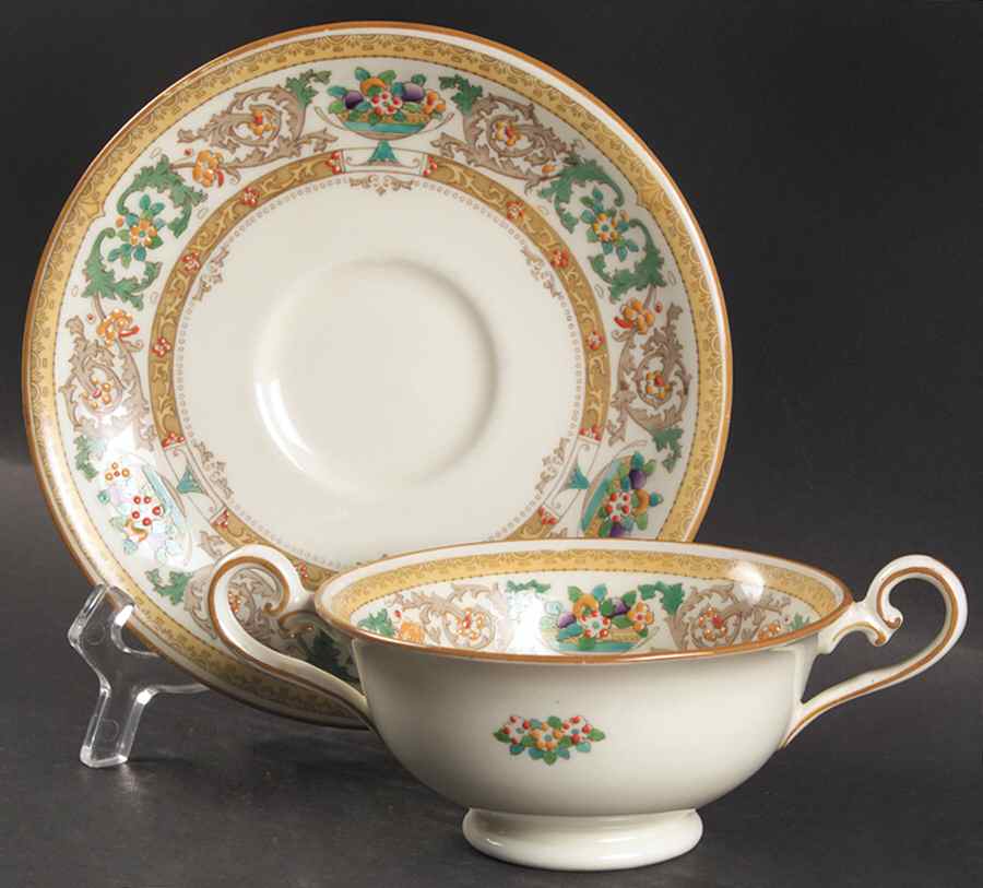 Killarney, The (No Verge Line) Footed Bouillon Cup & Saucer by Royal Doulton-1