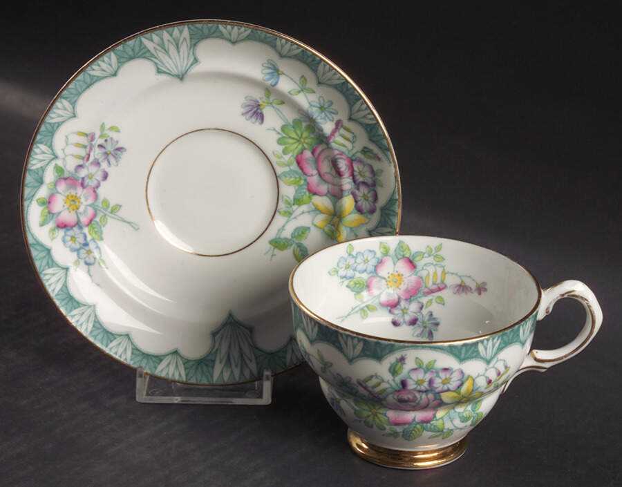 4865-B Footed Cup & Saucer Set by Rosina-Queens-1