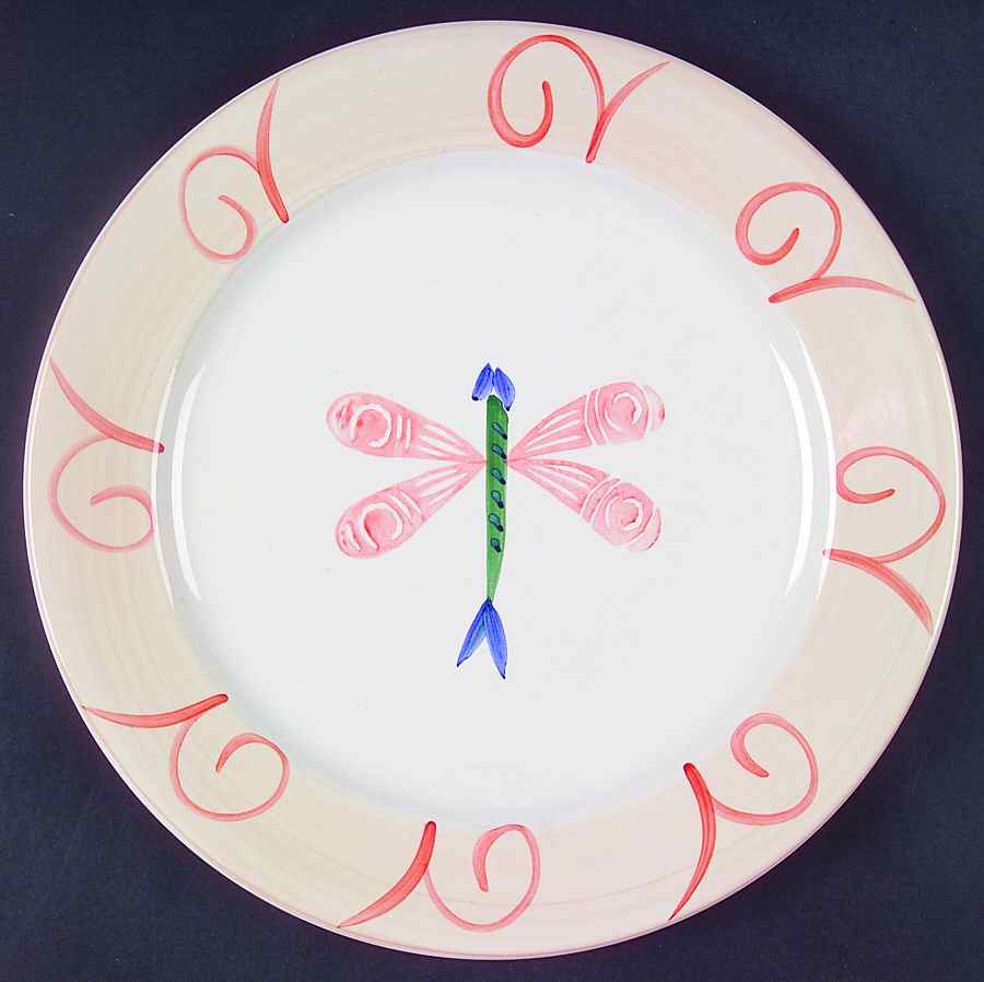 Dragonfly Dinner Plate by Retroneu-1