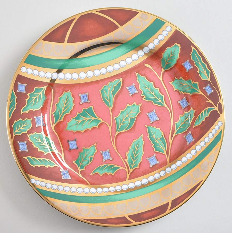 Gold Buffet (Ornaments) Salad Plate by Royal Gallery-1