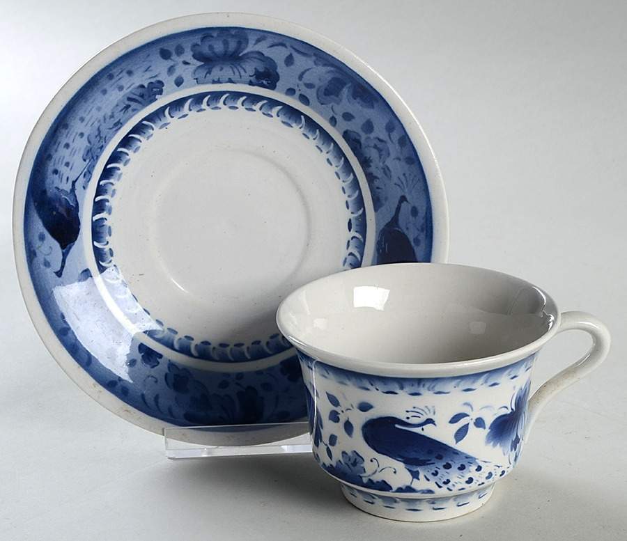 RCO24 Footed Cup & Saucer Set by Royal Copenhagen-1