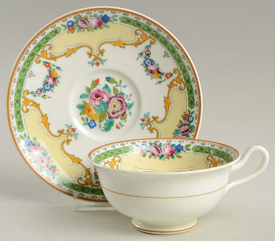 8787 Footed Cup & Saucer Set by Royal Cauldon-1