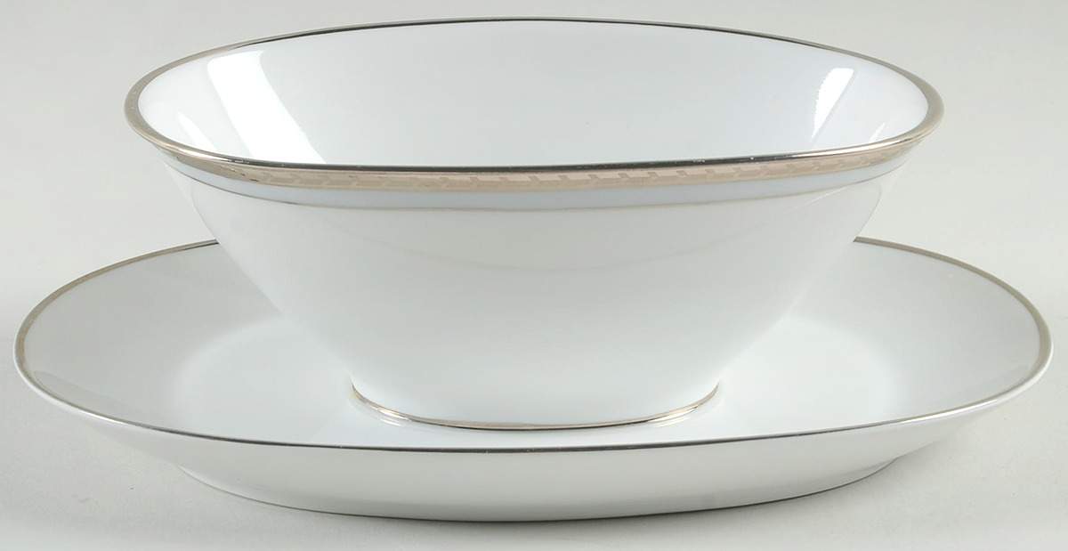 3289 Blue Gravy Boat with Attached Underplate by Rosenthal - Continental-1
